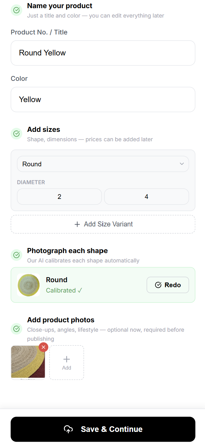 Product photos uploaded