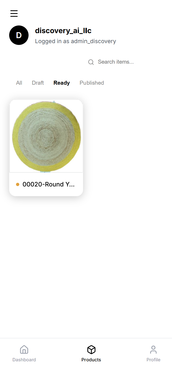 Published product confirmation